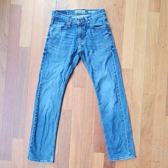 Signature by Levi Strauss Medium Wash Straight Leg Jeans Size W29 L32 - Picture 1 of 13